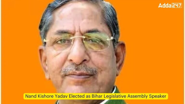 Nand Kishore Yadav Elected as Bihar Legislative Assembly Speaker [Current Affairs]