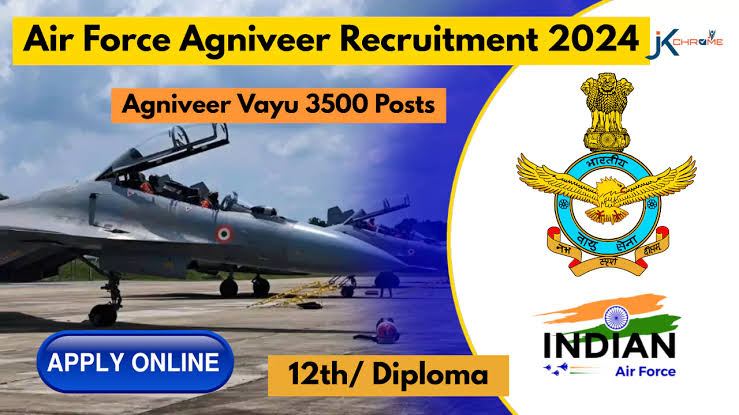 Air Force Agniveer Recruitment 2024 : वायु अग्निवीर भर्ती 01/2025 का नोटिफिकेशन जारी, यहां करें आवेदन [Career]
