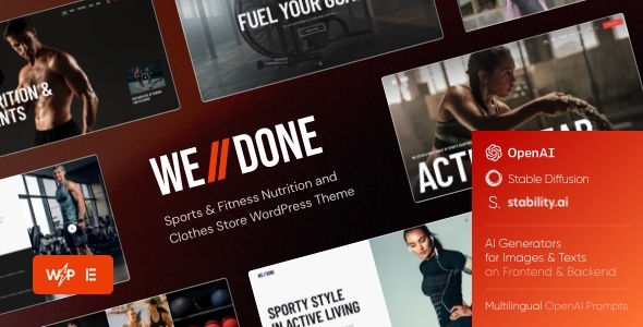 Welldone – Sports Store WordPress Theme