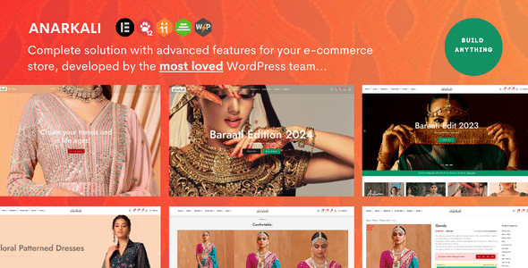 Anarkali –  Fashion Shop Ecommerce Elementor Theme