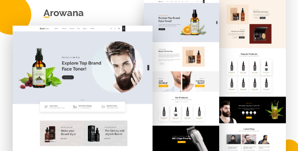 Arowana – Beard Oil & Barber Shop HTML Template