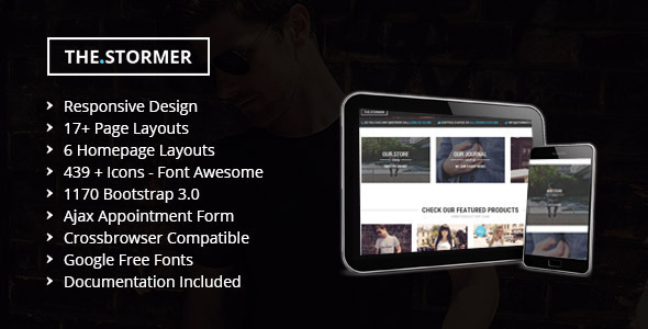 Stormer Shop – ECommerce Shopping HTML Template