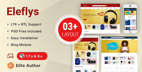 Eleflys – Mega Electronics Prestashop 1.7 & 8.x Responsive Theme