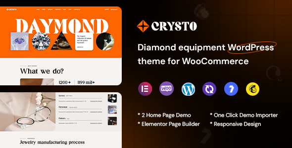 Crysto – Diamond Manufacturer & Store WordPress Theme