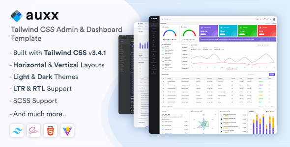 Auxx – Tailwind CSS Admin & Dashboard Template