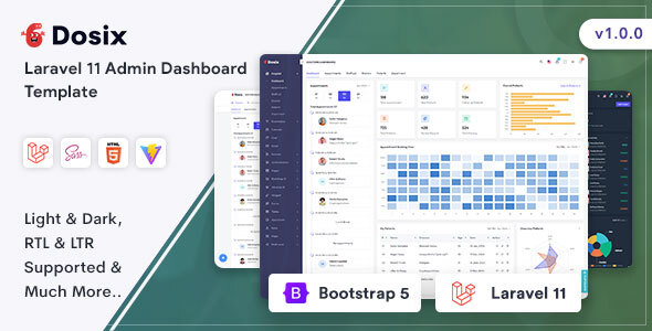 Dosix – Laravel 11 Admin & Dashboard Template