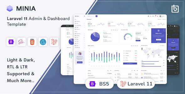 Minia – Laravel 11 Admin & Dashboard Template