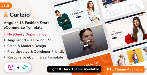 Cartzio – Angular 18 Fashion Store eCommerce Template