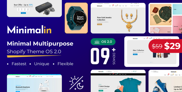 Minimalin – Minimal Multipurpose Shopify Theme OS 2.0