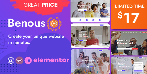 Benous – Elementor Multipurpose WordPress Theme