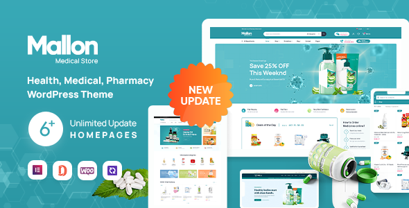 Mallon – Medical Store Elementor WooCommerce WordPress Theme