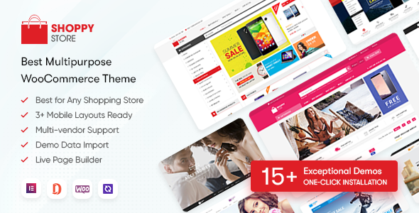 ShoppyStore – Multipurpose Elementor WooCommerce WordPress Theme (15+ Homepages & 3 Mobile Layouts)