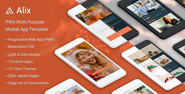 Alix: Multi Purpose PWA Mobile App Template