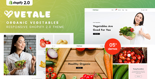 Vetale – Organic Vegetables Responsive Shopify 2.0 Theme