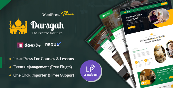 Darsgah – Islamic Institute & Education WordPress Theme + RTL