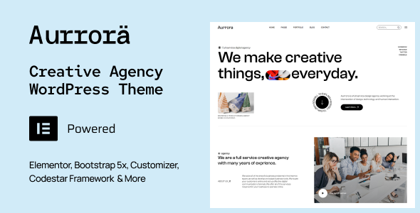 Aurrora – Creative Agency WordPress Theme