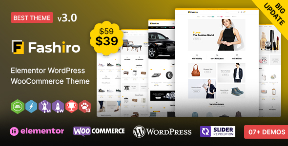 Fashiro WP – Multipurpose WooCommerce Theme