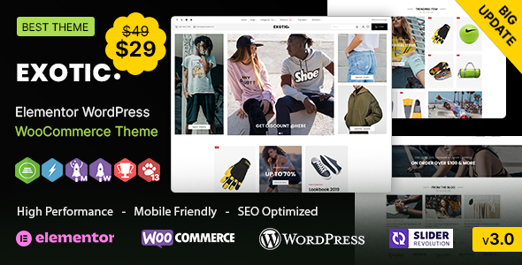 Exotic WP – Responsive WooCommerce Theme