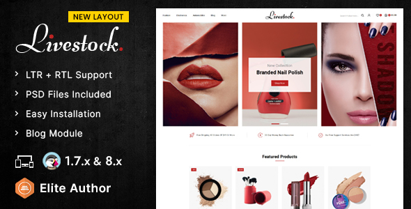 LiveStock – Prestashop 1.7 & 8.x Responsive Theme