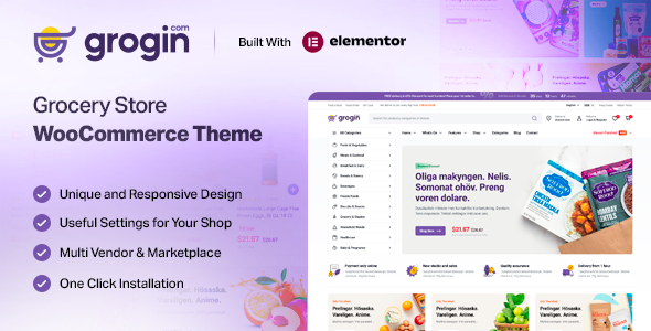 Grogin – Grocery Store WooCommerce WordPress Theme