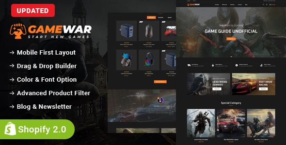 GameWar – Digital Game Store Shopify 2.0 Responsive Theme