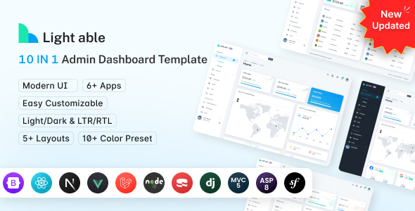 Light Able Admin & Dashboard Template