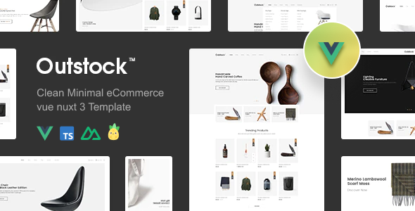 Outstock – Clean, Minimal eCommerce Vue Nuxt 3 Template