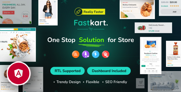 Fastkart – Responsive Angular 17 eCommerce + Admin + Email + Invoice Template