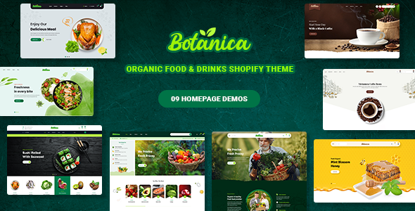 Botanica – Fresh Food & Drinks Shopify Theme