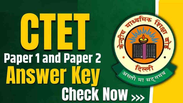 CTET Answer Key 2024: Download July 2024 Paper 1 and 2 Response Sheet Pdf [Career]