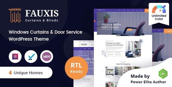 Fauxis – Windows Curtains WordPress Theme + RTL