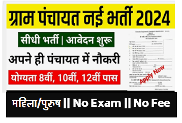 Gram Panchayat Recruitment 2024 : Gram Panchayat Bharti [Career]