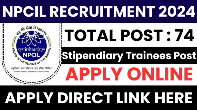 NPCIL SarkaiResult Recruitment 2024 Stipendiary Trainees and Other Post [Career]