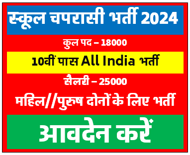 Peon Recruitment 2024 | सरकारी स्कूल में चपरासी भर्ती 2024 [Career]