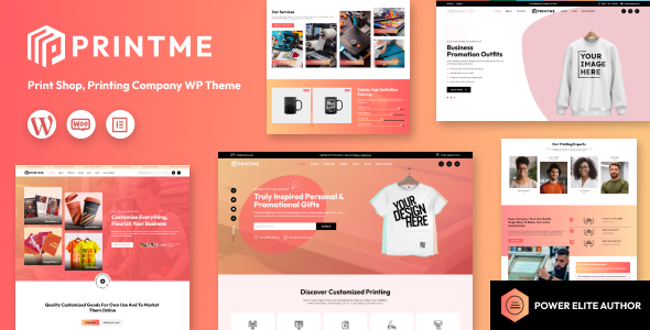 Printme – Printing Company, Design Services Theme
