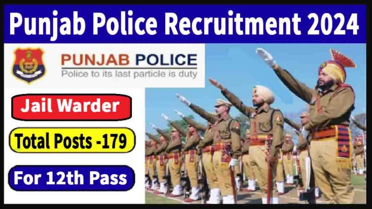 Punjab Police Jail Warder Recruitment 2024: Apply Online For 179 Posts Vacancies [Career]