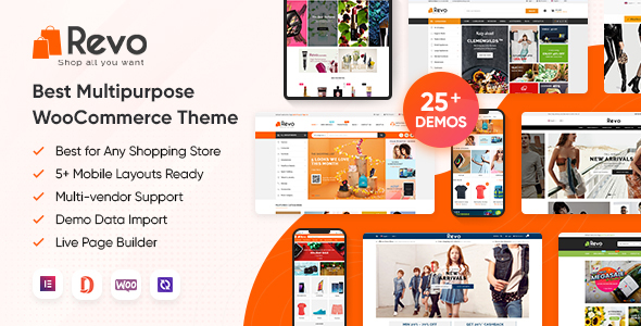 Revo – Multipurpose Elementor WooCommerce WordPress Theme (25+ Homepages & 5+ Mobile Layouts)