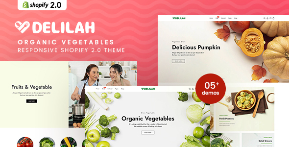 Delilah – Organic Vegetables Responsive Shopify 2.0 Theme