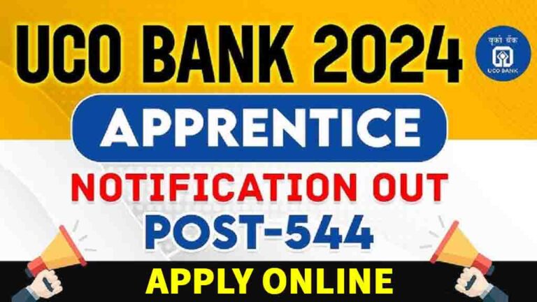 UCO Bank Recruitment 2024: यूको बैंक में अपरेंटिस पदों की भर्ती जारी, 544 पदों के लिए आवेदन हुए शुरू [Career]