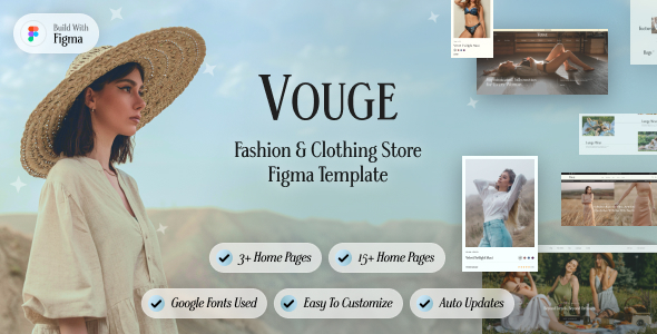 Vouge – Fashion Store Figma Template