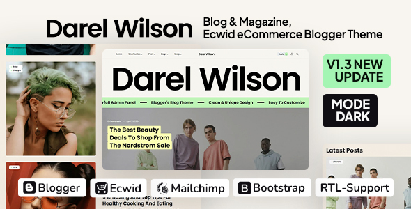 Darel Wilson – Blog and Magazine Blogger Theme