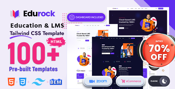 Edurock – Tailwind CSS Education Template