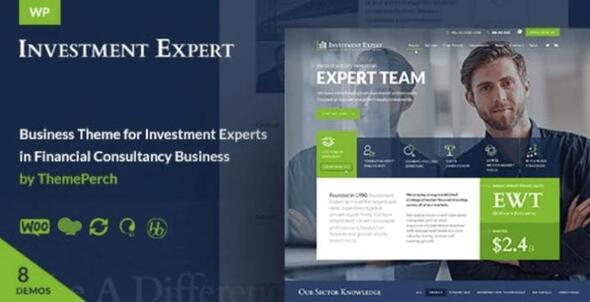 Investment – Corporate Business & Finance Theme for Financial Consulting Company or Agency Websites