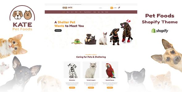 Kate – Pet Store and Pet Food Shopify Theme