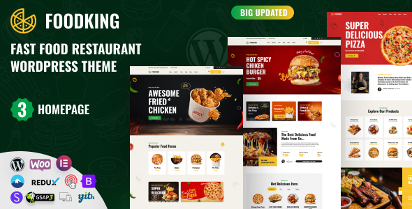 Foodking – Fast Food Restaurant WordPress Theme