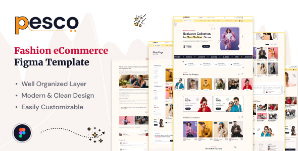 Pesco – Fashion eCommerce Figma Template