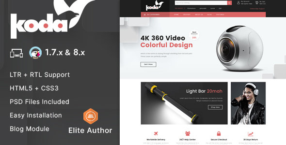 KODA Electronics Store – Prestashop 1.7 & 8.x Responsive Theme