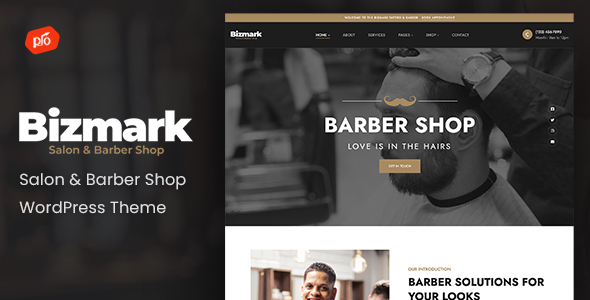 Bizmark – Salon & Barber Shop WordPress Theme