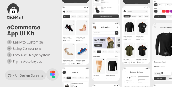 ClickMart – eCommerce App UI Kit