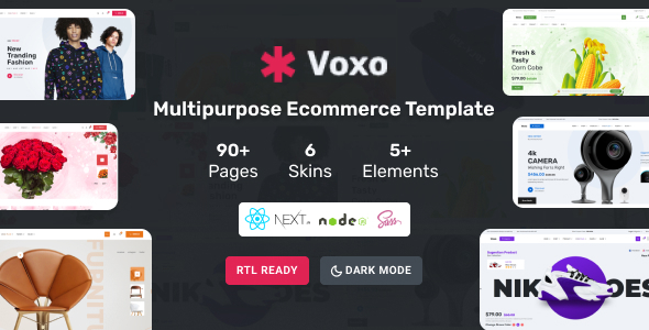 Voxo – React Ecommerce Template with Redux Toolkit , React Hooks, Next JS Template